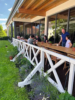 Pause auf der VetDental-Terasse